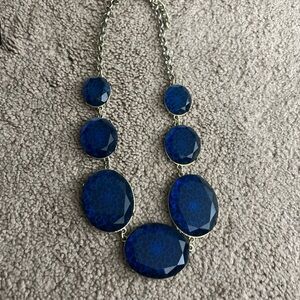 Chic Blue Gemstone Necklace